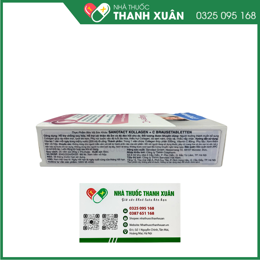 Viên sủi Sanotact Kollagen+C Brausetabletten